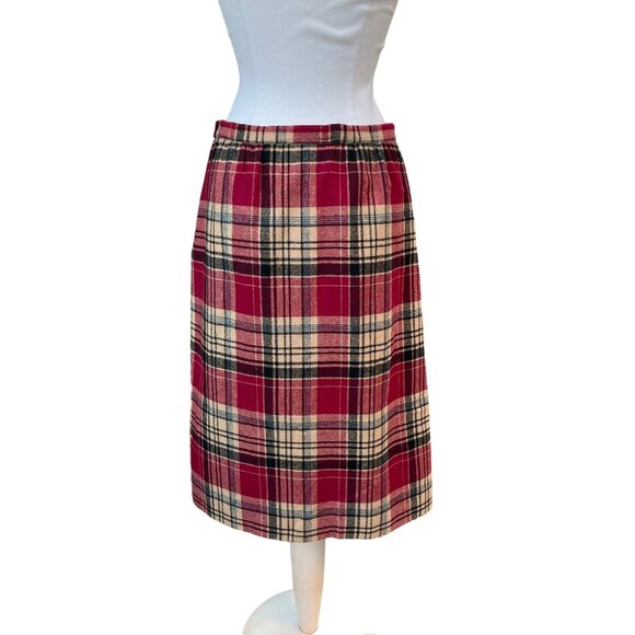 Pendleton Vtg Womens Wool Plaid‎ Midi POCKETS - READ Size 12 - Picture 4 of 8
